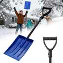 Kids Snow Shovel, Comfortable Strong D Handle Grip Detachable Lightweight Small Winter Snow Shoveling Tool for Children Toddler to Home Courtyard Camping Beach Driveway (Blue)