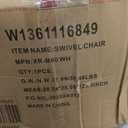 KEIKI Teddy 360° Swivel Barrel Chair with Gold Stainless Steel Base, Accent Round Single-seat Upholstered Reading Chair Armchair Sofa for Nursery, Reading, Living Room, Bedroom, Lounge, Ivory Teddy