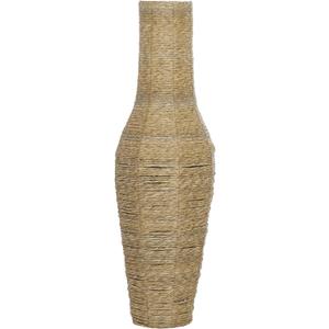 Deco 79 Faux Seagrass Handmade Tall Woven Floor Vase, 14" x 14" x 44", Brown