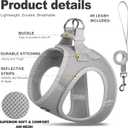 Fida Cat Harness and Leash Set for Walking Kitten and Puppy, Escape Proof Kitten Harness with Breathable Lightweight Soft Mesh, Adjustable Reflective Step-in Design for Kitten and Puppy.(XXXS, Grey)