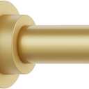 Thestoa Gold Shower Curtain Rod Adjustable 43-78 inch, 1"Diameter Spring Tension Curtain Rod No Drill, Anti-Rust Non-Slip Shower Rod for Bathroom