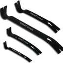 4-Pack Pry Bar Set 5-1/2"/7-1/2"/9-1/2"/15" Mini Nail Puller Crowbar,Utility Heavy Duty Claw Bar,High-Carbon Steel Crow Bar Tool for Woodworking,Prying,Lifting,Pulling