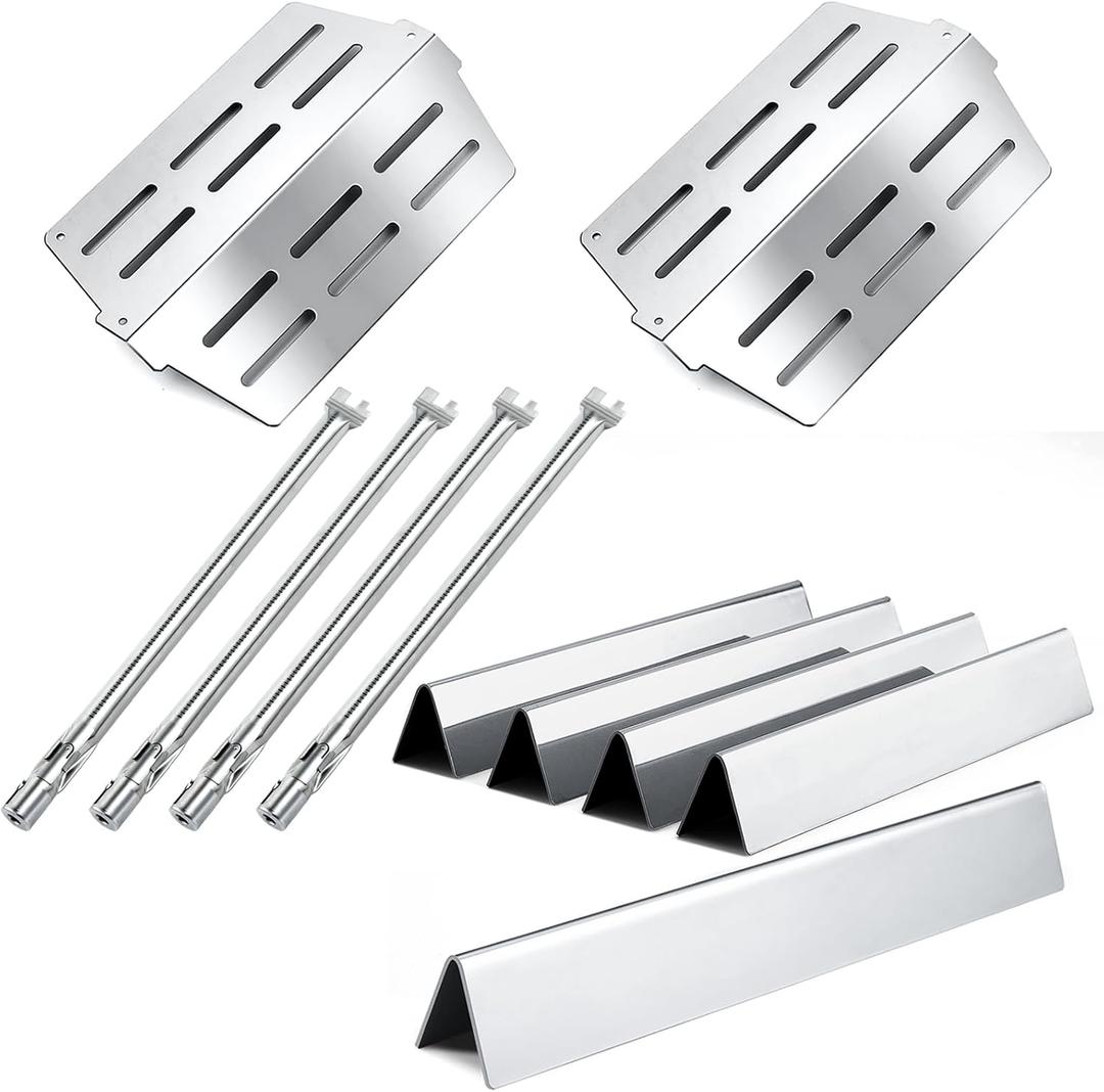 Genesis E-330 Grill 4 Burner 62752 7620 7621 Flavorizer Bars 65505 Heat Deflectors Replacement Parts for Weber Genesis Grill Parts 300 Series with Front Control E-310 E-320 S310 S320 S-330 EP310 EP320