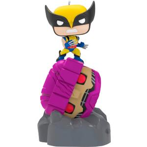 Hallmark Keepsake Christmas Ornament 2025, Marvel XMen Wolverine Defeats Sentinel Funko POP! with Light, Gifts for Marvel Fans