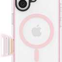 ORNARTO Air Case for iPhone 17 Clear | Military-Grade Drop Protection | Camera Control Button | Compatible with MagSafe | Built-in Air Phone Cover - Pink