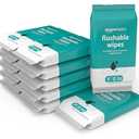 Amazon Basics Flushable Adult Toilet Wipes, Formulated without Fragrance, 504 Count (12 Packs of 42)