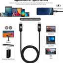 USB-C to USB-C Cable (40Gbps) SuperSpeed [Certified] USB4 to USB Type-C, 100W Power (USB 3.1 & 3.2 Compatible) Nylon Braided, Dual 4k or Single 5k @60hz Display (1.6ft/40Gbps)