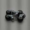 Finnhomy Stem Caster Wheels 2 Inch Heavy Duty Threaded Swivel Casters 1/2" -13 x 1 Set of 4 Premium Polyurethane Wheels PU Anti-wear Smooth Casters, Black