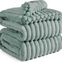 Bedsure Blankets Queen Size for Bed - GentleSoft Cozy Soft Blankets for Women, Cute Large Fleece Throws for Girls, Sage Green, 90x90 Inches