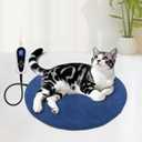 Bestio Cat Heating Pad16 in Dog Cat Heating Pad with Timer,Obtain UL & MET certificat with Smart Thermostat Switch (1-24 Hours),Indoor Pet Heating Pad for Cats Dogs, Rabbit Pet Heated Pad -Blue