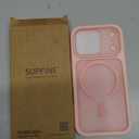 SUPFINE Magnetic for iPhone 17 Pro Case (Compatible with MagSafe)(Military Grade Drop Protection)(Camera Protection) Translucent Matte Shockproof Phone Cover,Pink