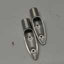 Aramox Boat Rail End for Marine Boat, 2Pcs 7/8in Handrail End 316 Stainless Steel Anti- Accessory
