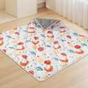 Baby Play Mat for Floor, 50x50 Inch Playmat for Playpen, Thicken Soft Padding Sponge Playmats for Babies and Toddlers Infants, Foldable and Machine Washable Crawling Mat
