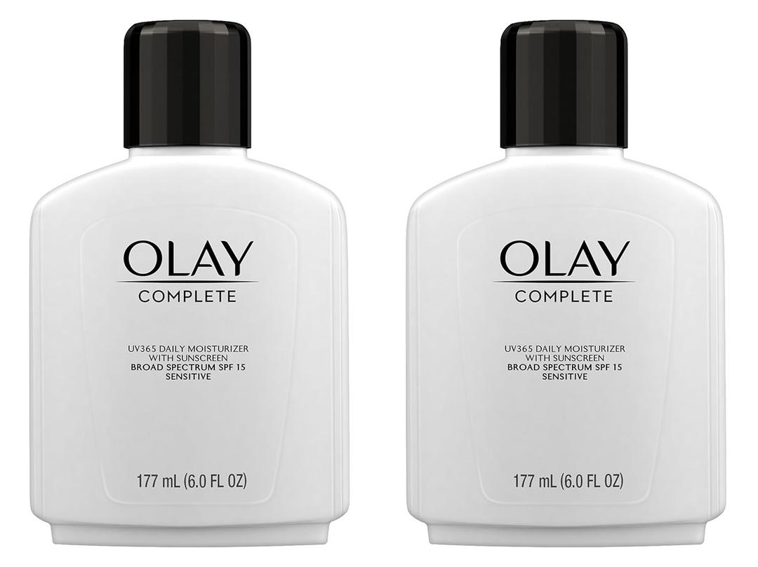 Olay Complete Lotion Moisturizer with SPF 15 Sensitive, 6.0 oz each, 2-pack