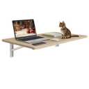 Mobirex Wall Mounted Folding Table, 23.6" x 15.7", Natural Wood