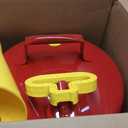Eagle 5 Gallon Type I Red Safety Gas Can for Gasoline with Flame Arrester, Self-Closing Lid, and F-15 Funnel, Made in the USA, Galvanized Steel Flammable Storage Can, UI50FS