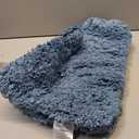 MIULEE Dusty Blue Bathroom Rugs Soft Small Microfiber Bath Mat 16x24 Inch | Absorbent, Non Slip, Quick Dry, Fluffy Bath Rugs for Bathroom Floor Tub Showers, Machine Washable