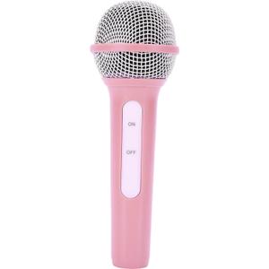VBESTLIFE Fake Microphone Prop, Plastic Simulated Microphone for Halloween Christmas Cosplay Music Birthday Party Favors or Costume Play (Pink)