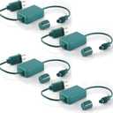 Relaxweex 4 Pcs Coaxial LED Mini Light Power Connector Green Christmas Light Adapter Plug Green Connector Cords Christmas Tree Replacement Parts