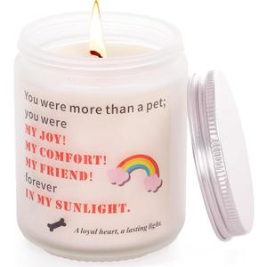 Pet Loss Sympathy Gift - Memorial Care Package for Dog Bereavement, Loss of Pet Remembrance Gift with Inspirational Quote, Personalized Dog Memorial for Grieving Owners (Rainbow)