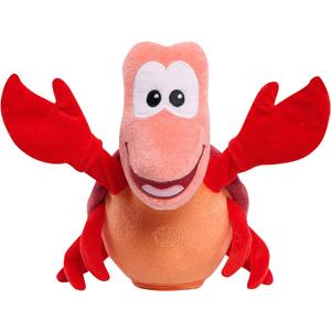 Disney Princess Singing and Snapping Sebastian 10-inch Plush Stuffed Animal, Red Crab, Kids Toys for Ages 3 Up by Just Play