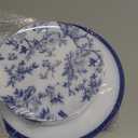 EI 60pcs Blue and White Floral Plastic Plates Fancy Blue Floral Disposable Heavy Duty,10.25inch Dinner Plate and 7.5inch Dessert Plate,Disposable Nice Plastic Plates for Party,Wedding(Value,Elegant )