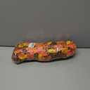 Ivydale 2 PCS Artificial Fall Hanging Flowers Fake Petunias Outdoor, Silk Faux Morning Glory Flowers with Eucalyptus,UV Resistant Realistic Mums Plants for Home Garden Decor (Fall Orange+Yellow)