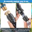 Feekoon 3 Set 25 Psi Drip Irrigation Faucet Adapter Kit 1/2'' Irrigation Tubing to 3/4'' Faucet Water Pressure Regulator Backflow Preventer with Filter, Drip System Parts