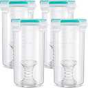 Touch up Paint Container Touch up Cups Paint Storage Cups with Lids Storage Containers Airtight Container with Stainless Steel Mixing Ball for Repainting Leftover, 13 oz(4 Pieces)
