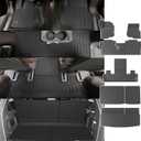 Powoq 7-Seat Floor Mat Compatible with 18-24 Ford Expedition Cargo Liner 3rd Backrest Mat Replacement for 2018-2024 Ford Expedition Accessories（Trunk Mat+3rd Row Backrest Mat+Floor Mat