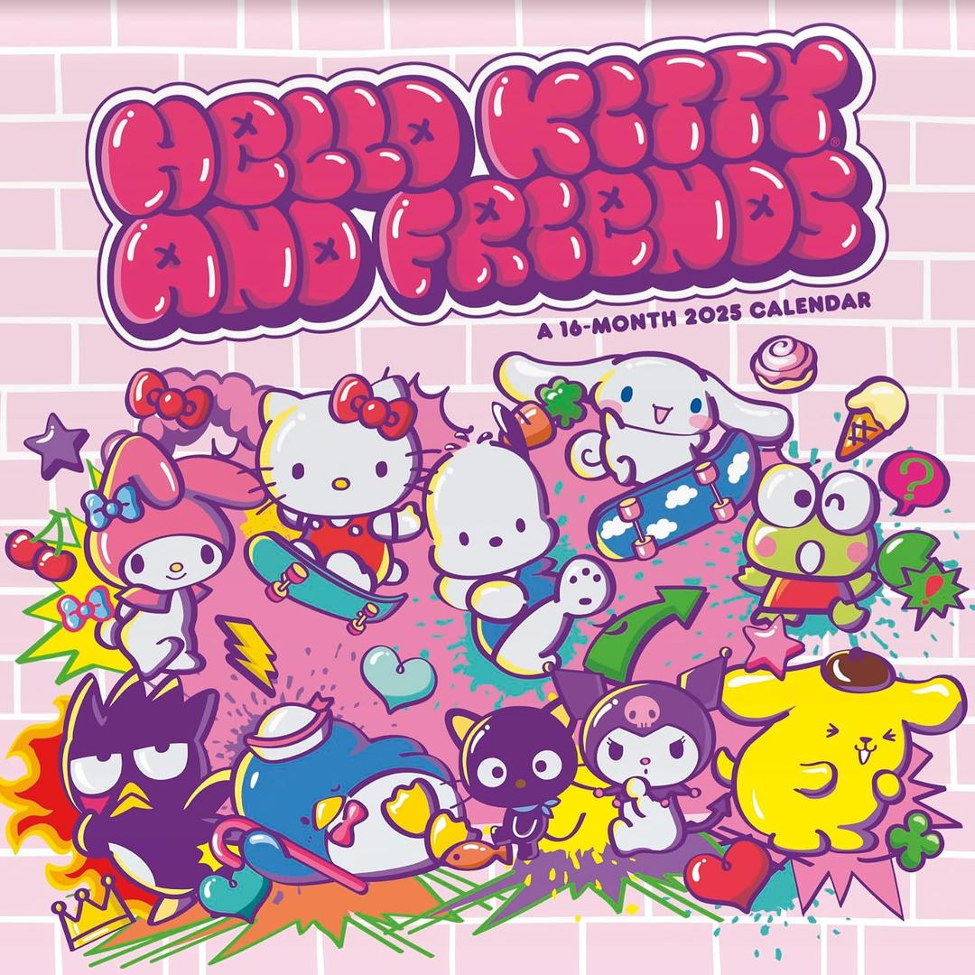 2025 Hello Kitty & Friends Wall Calendar