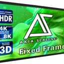 Akia Screens Fixed Frame Projector Screen 110-Inch, 16:9, Wall Mount, CINEWHITE UHD-B, 4K/8K Ready, Indoor Home Theater, AK-FF110WH2