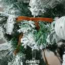 2 x Khaki Velvet Ribbon Christmas Bow 5 x 7 Inches Premade Bows for Christmas Tree Hanging Decorations Gift Wrapping Wreaths Crafts Outdoor Indoor Home Decor Wedding, Pack of 24