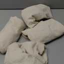 Smiry Waterproof Seat Covers for Dining Room Chairs Set of 4, Stretch Jacquard Removable Washable Chair Seat Slipcovers Protector, No Rear Covers, Beige