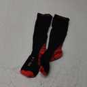 Physix Gear Compression Socks 20-30 mmHg - Men & Women - Running, Nurses, Shin Splints, Flight, Travel (Black/Red)