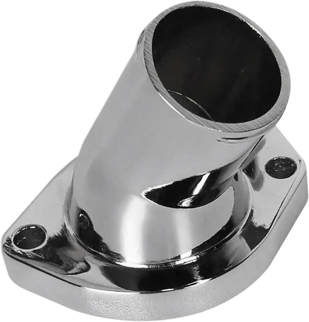 AB59-1 Aluminum Chrome Plated Thermostat Housing Water Neck Assembly Compatible for Ford 260 289 302 351W 1965-2001 AB59 (Silver)