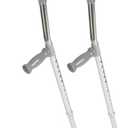 Medline Aluminum Forearm Crutches, Adult, Cuff Size 4", Pack of 2 (Adult, 5'0" - 6'2")