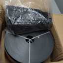 A ANLEOLIFE 100FT Flexible Plastic Landscape Edging Coil, 5" Black Garden Border for Yard, Flower Beds & Pathways, Anti-UV, 30 Stakes for Easy Install