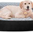 JOEJOY Rectangle Dog Bed for Large Medium Small Dogs - Washable Orthopedic Sofa Bed, Soft Breathable Puppy & Pet Cuddler, Durable Calming Dog Bed with Anti-Slip Bottom, Multiple Sizes, Black