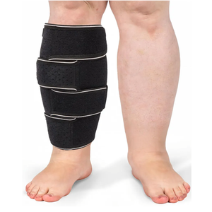 Plus Size Calf Compression Wrap For Severely Swollen Calves With Lymphedema, Big Calf Brace Increases Circulation & Reduces Muscle Swelling for Women and Men (Short, Large)