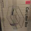 AIPERRO Extra Large Stainless Steel Litter Box for Extra Large Big Cats