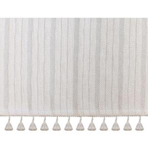 Crane Baby Boho Crib Skirt, 100% Cotton Wrap Around Baby Crib Skirting with Tassels, Natural White, Fits Standard Cribs, 28 x 52 x 16, Neutral Crib Skirt