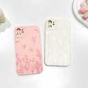 3 x NITITOP Compatible with iPhone 11 Case Cute Flowers Floral Plant Pattern for Women Girls Trendy Slim Fit TPU Bumper Silicone Shockproof Full Camera Protection Cover - White