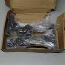 8 Pack - 8 Inch Black Hidden L Shelf Bracket (1/5 Inch Thicked) Iron Floating Shelf Brackets Rustic Industrial Metal Brackets for Shelf Support