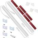 Litever Extra LED Light Bar, White Cable,12VDC, 5000K Daylight White, with Mounting Clips, Screws, Self-Adhesive Pads. Additional Light Bars for Litever LL-008 Under Cabinet Light Kit ONLY-[2-Pack]