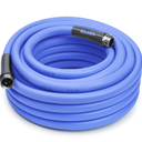 Kotto 100ft Heavy Duty Garden Hose, 5/8" All-Weather Water Hose with Crush-Resistant Brass Fittings, 600 PSI Burst Proof, Kink & Leak Resistant, Blue