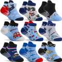 Welwoos Baby Girls Boys Toddlers Grips Socks Kids Non Slip Anti Skid Ankle Cotton No Show Socks with Grippers