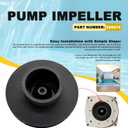 355074 Pump Impeller Assembly Fit for Pentair Superflo and Sta-Rite Supermax Challenger Pool and Spa 1-1/2 HP Pump, 1.5 HP Durable Heavy Duty Pump Impeller Replacement