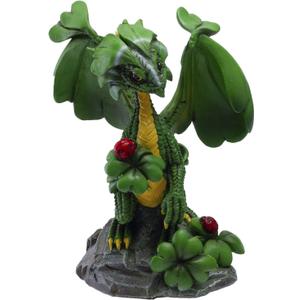 Pacific Giftware Dragon Fantasy Lucky Clover Dragon Resin Figurine