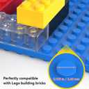 8-Pack Small Floating Shelves for Wall Compatible with Lego Building Bricks, 5x5.5inch DualSided 16x17 Studs for Toy Brick Storage and Display, ABS Display Shelves for Room Decor, Multicolor